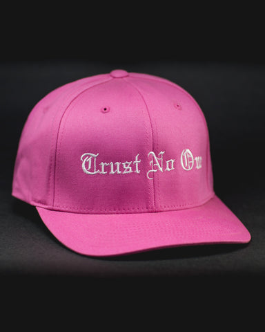 Pink Trust No One Structured Curved Bill Flexfit Hat Cap TN1 TrustNo1 TNO Clothing Apparel Fitness Ladies