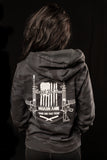 Unisex Trust No One Molon Labe Zip-Up Hoodie