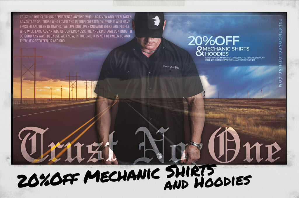 20% Off Mechanic Shirts and Hoodies