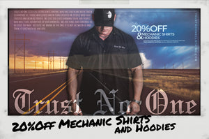 20% Off Mechanic Shirts and Hoodies