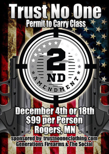 Trust No One Permit to Carry Class