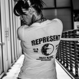 Women's Represent Graphic V-Neck - White