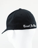 Trust No One Structured Flat Bill Hat - Black