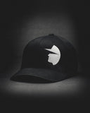 Face of Trust No One Structured Curved Bill Flexfit Hat - Black