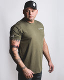 Trust No One clothing apparel MOLON LABE Black Graphic Crew Neck - Olive Drab Green
