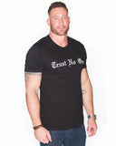 Men's Black Trust No One Crew Neck T-Shirt Cotton Tee Tshirt T shirt  Face of