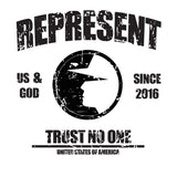 Trust No One Men's Represent T-Shirt - White