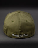 Trust No One Flexfit Curved Bill Old Glory American Flag Hat TN1 TNO TrustNoOne Olive Drab Green Military