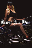 Women's Trust No One Black Mesh Back Sports Bra Workout Gear Gym Apparel Fitness Clothing TN1 TrustNoOne TNO TrustNo1 model