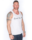 Trust No One Men's Fit life Tank Top Shirt Fitlife TN1 TNO TrustNoOne TrustNo1 Wife Beater White