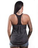 Women's Black Space Dye Tank Top Trust No One Workout Apparel Fitness Clothing Ladies Gym wear gymwear TN1 TNO TrustNoOne TrustNo1