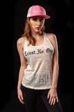 Women's Heathered White Racerback Tank Top