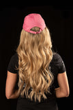 Trust No One Pink Distressed Hat